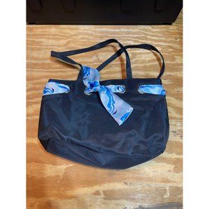 Black purse blue bow